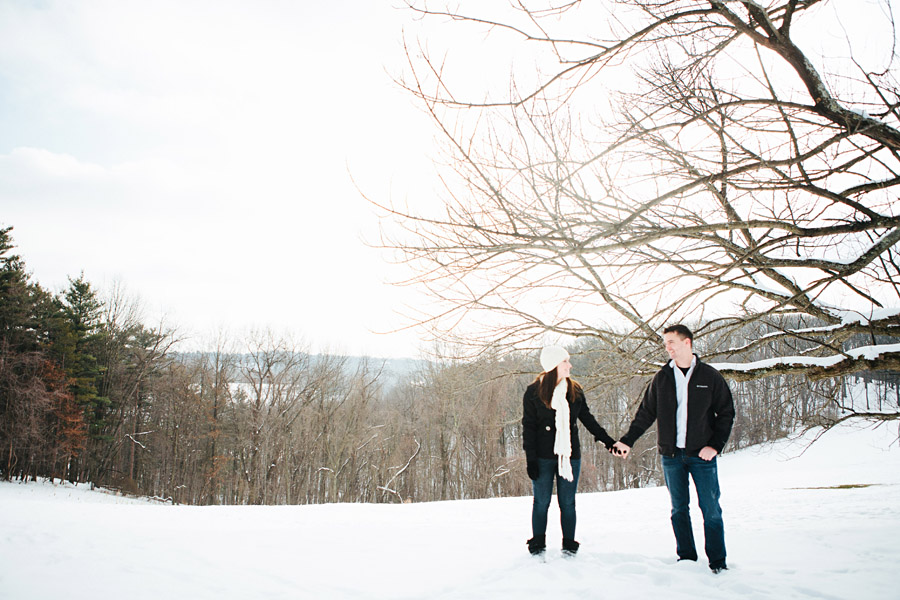 Pittsburgh Engagment Photos Snow