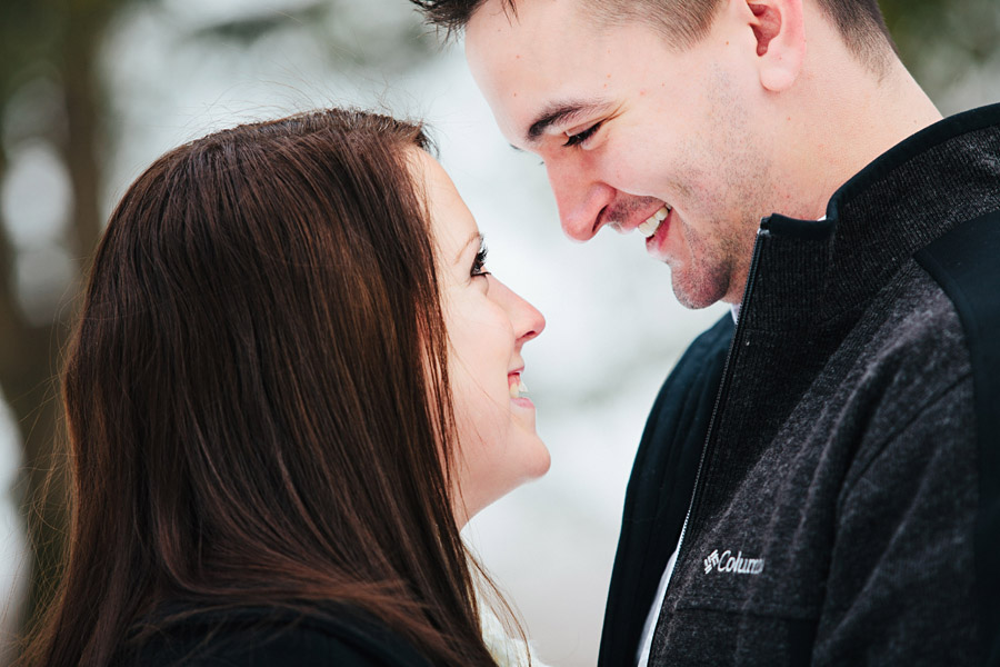 Snowy Enagement Portraits